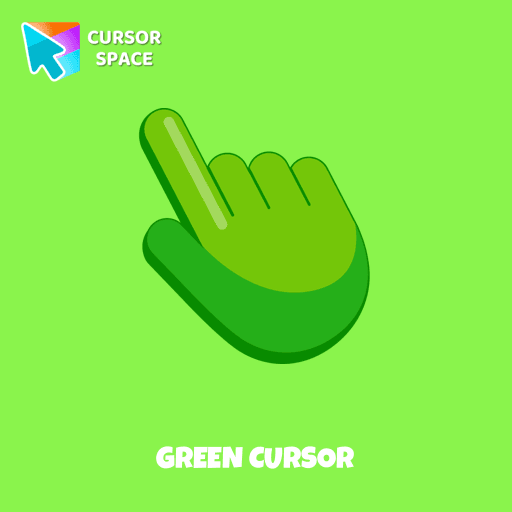 Green cursor pointer cursor